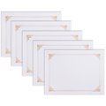 Better Office Products White Certificate Holders, Diploma Holders, Document Covers with Gold Foil Border, 25PK 65259